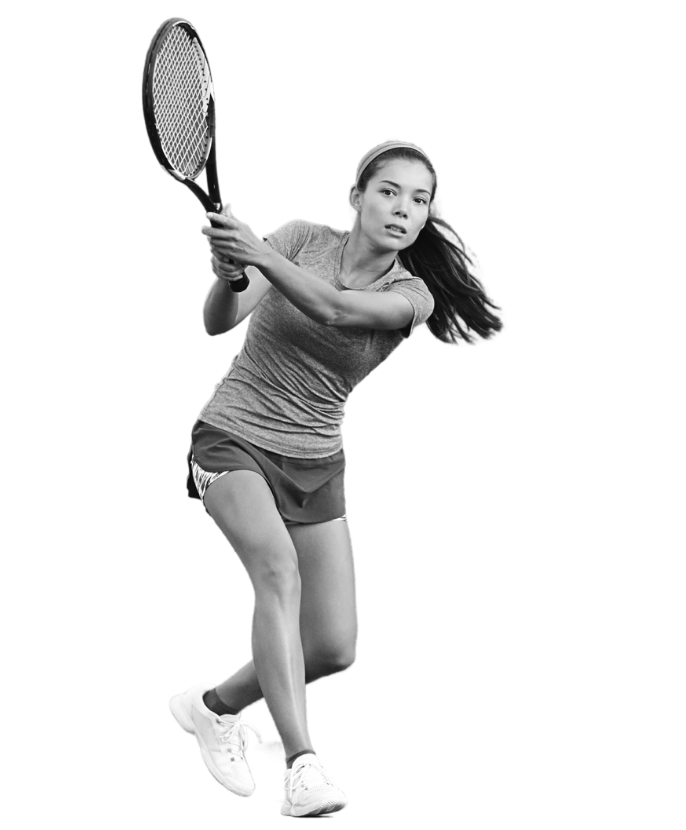 Woman playing tennis